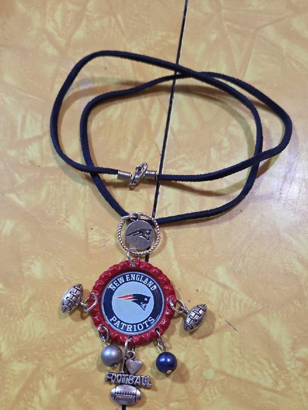 #G Red & Blue Patriots Team Pendant Necklace